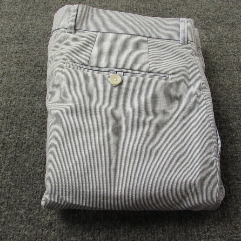 Alan Flusser Pants Mens‎ 36x30 Blue White Pinstripe Cotton Dress Classic Preppy